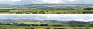 Hills and Dales (pack B) 2 x 5' x 9" premium OO gauge ID Backscenes 208B - Picture 1 of 2