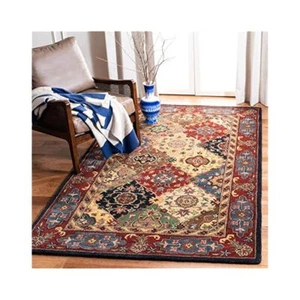 Traditional Wool Accent Rug, 4x6, Red & Multi, Durable, Home Decor - Picture 1 of 6