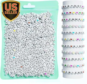 800 Pieces Assorted Letter Beads for Friendship Bracelets Making Kit, 28 Styl... - Picture 1 of 1