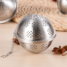 Infusore Colino per tè Mesh Cucchiaio Filtro di bloccaggio Spice a sfera in acciaio inox