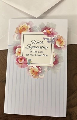 With Sympathy WITH TRACKING Loss Of A Loved One 5”x7.75" Stockwell Greeting Card - Image 1 of 4