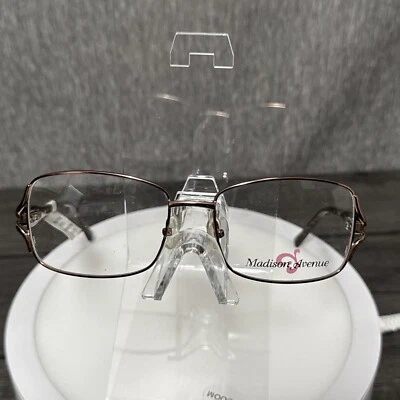 MADISION AVENUE Designer Frames Madison Avenue MAL 107 200 Shiny Pink Brown Eyeglass 52 16 135