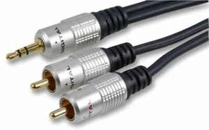 PRO SIGNAL - Câble Jack stéréo 3,5 mm vers 2x RCA, 15m Noir - Photo 1/1
