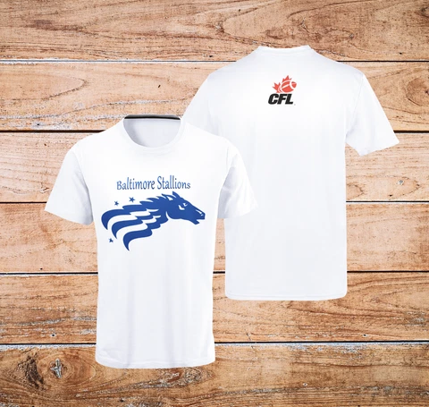 Defunct CFL  Baltimore Stallions Logo Print T - Shirt S - 3XL NEW Cover