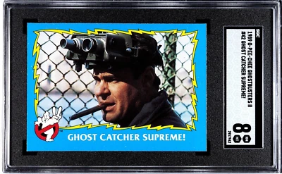 1989 O-Pee-Chee Ghostbusters 2 #42 Ghost Catcher Supreme Dan Aykroyd SGC 8 NM/MT - Image 1 of 3