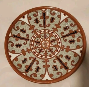 Original Signed BONIS Pottery Greece Wall Art Plate Terracotta Hand Made (2016) - Picture 1 of 3