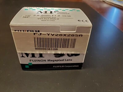 Fujinon Fujufilm Megapixel Vari-focal Lens  1/3", 2.8-8 mm, F1.2, yv2.8x2.8sa-2 - Image 1 of 3