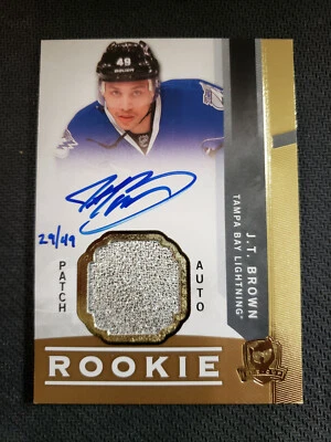 2012-13 The Cup Rookie Gold Rainbow Autograph Patch J.T. Brown Auto 29/49 - Image 1 of 2