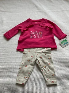 Child Of Mine Baby Girl Little Sister Outfit 0-3 M - Picture 1 of 4