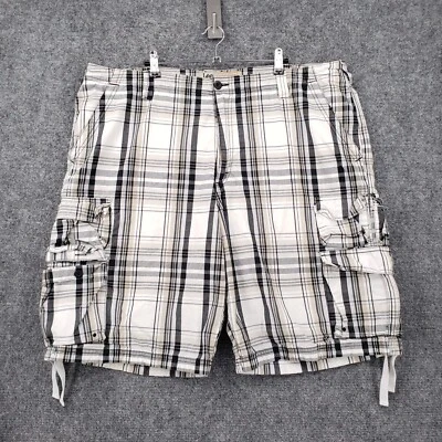 Pantalones Cortos Lee Cargo Hombres 42 Gris Pelele Paracaidista Militar Utilidad Bolsillo Cuadros Foto 1 de 4