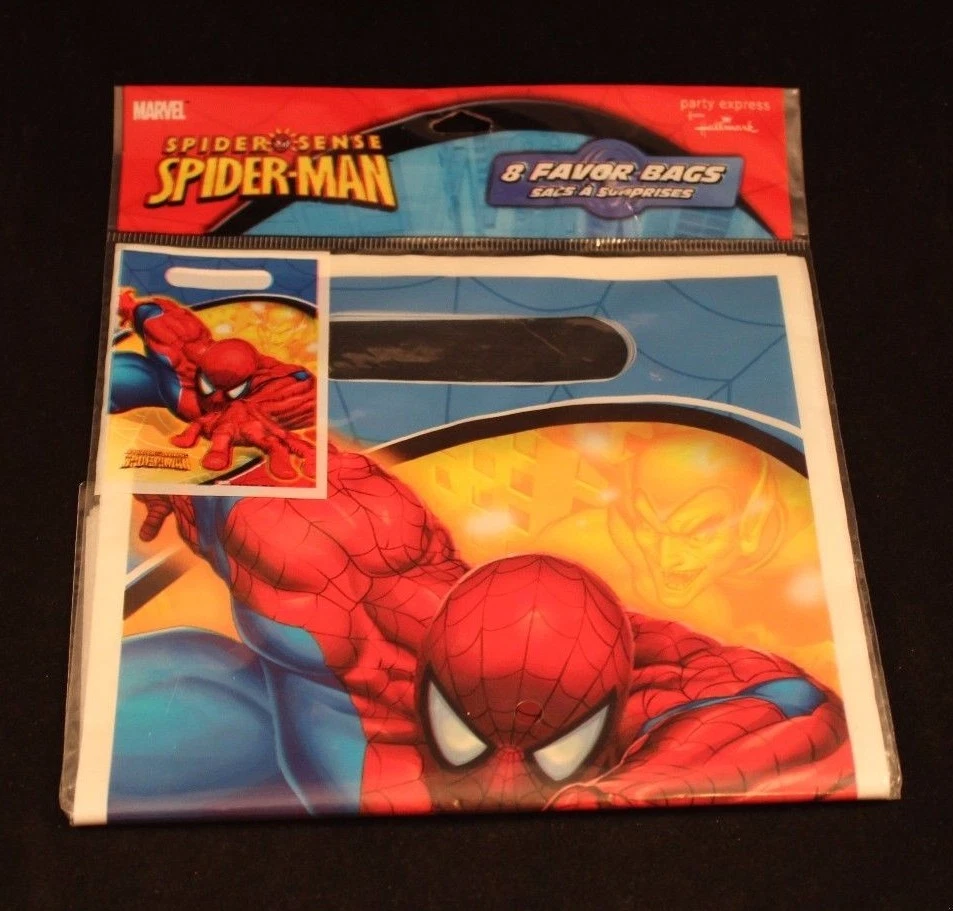 Hallmark Marvel Spider Sense Spider-Man 8 Party Favor Bags  - Изображение 1 из 1