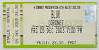 Blur Original Unused Concert Ticket Coronet London 5th Dec 2003