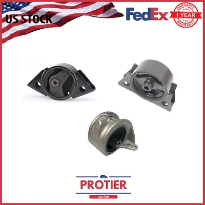 Conjunto de montagem de motor 3 peças ajuste 1999-2002 Infiniti G20 2.0L Auto Trans - Imagem 1 de 4