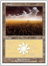 1x Plains (344) - Foil PL/MP, English MTG 7th Edition