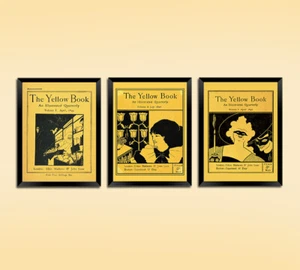AUBREY BEARDSLEY PRINTS: Victorian Yellow Book Cover Art Posters  - Picture 1 of 4