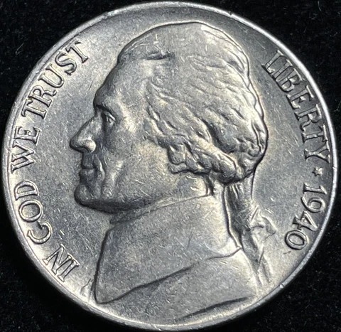 1940 P Jefferson Nickel Great Album Fillers Cover