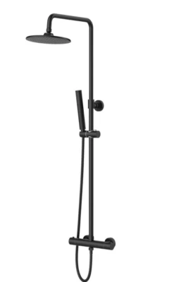 ALONI THERMOSTATISCHE DUSCHSÄULE RONDO MATTSCHWARZ Belgaqua