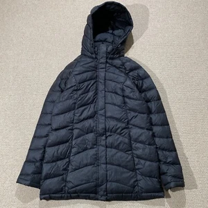 The North Face Puffer Jacket Womens Medium 10 12 Black 600 Down Hooded Coat - Picture 1 of 13
