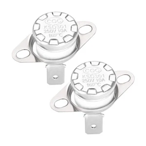 2PCS Metal KSD301 Thermostat Thermal for Coffee Maker Bimetal Snap Disc - Picture 1 of 12