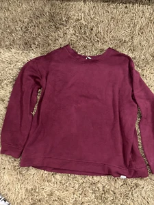 ORVIS - Women’s - Large - Burgundy -SOFT FLEECE - PULLOVER - HI/LOW HEM - Picture 1 of 2