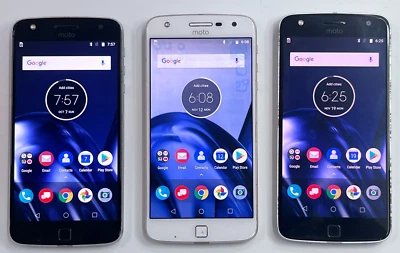 LOT OF 3 x UNLOCKED VERIZON Motorola Moto Z Play Droid XT1635 Smart Phones *READ - Image 1 of 4