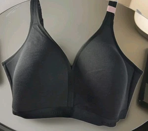 New Cacique Lane Bryant 42F Lightly Lined Full Coverage No Wire Black Bra NWT - Picture 1 of 6
