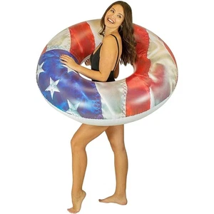 PoolCandy Stars and Stripes Schwimmring amerikanische Flagge Poolschlauch 48 Zoll - Bild 1 von 2
