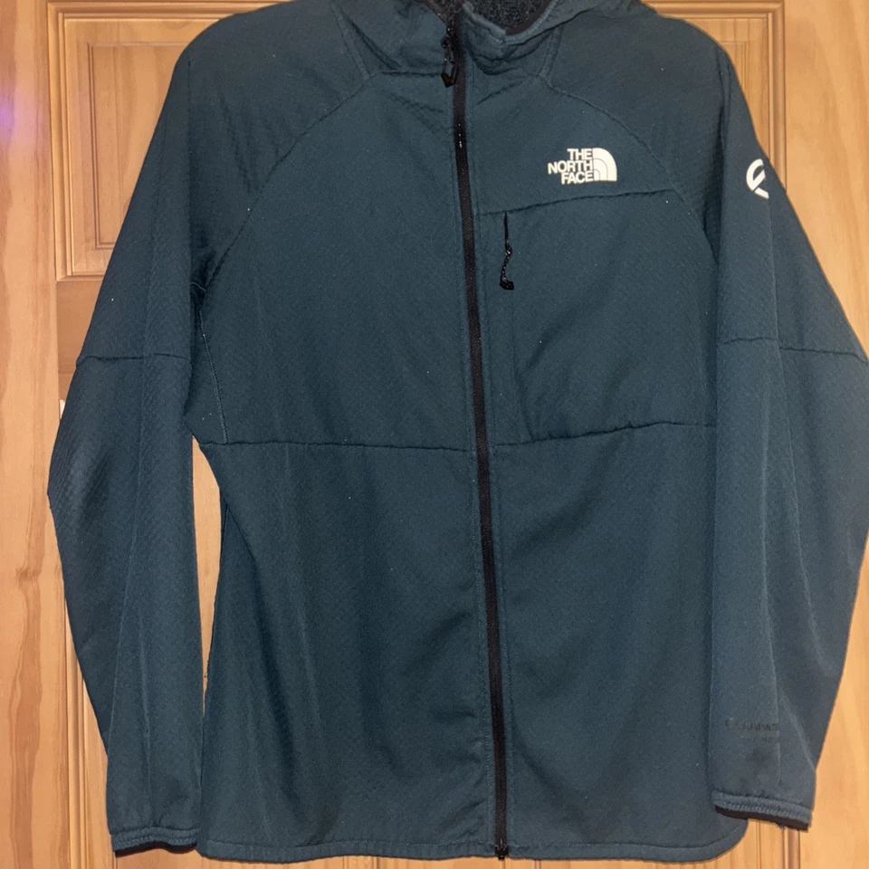 Sudadera con capucha verde delgada con cremallera completa The North Face XL Summit Series FUTUREFLEECE para mujer Foto 1 de 4