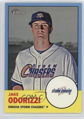2012 Topps Heritage Minor League Edition Blue 1/1 Jake Odorizzi #67 0t3 - Image 1 of 3