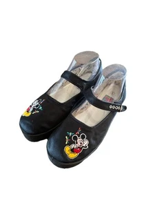 Scarpe Mary Jane Topolino Unlimited Disney vintage anni 90 plateau donna taglia 9 seta - Foto 1 di 15
