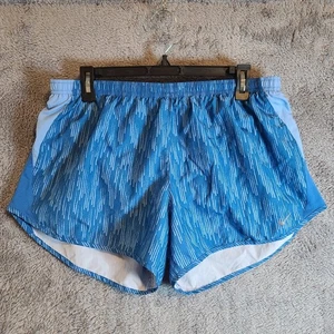 Nike Dri-Fit Pantaloncini da Corsa Donna Taglia XL Foderati Blu Logo Grafica... - Foto 1 di 21