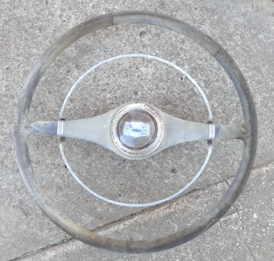 1946 1947 1948 Chevy VOLANTE DE LUXO com ANEL DE BUZINA Original GM 1941 1942 - Imagem 1 de 4