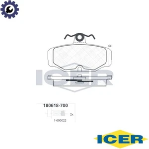 JUEGO PASTILLAS FRENO DISCO 180618-700 FORD SIERRA/II/Hatchback/Turnier TVR - Imagen 1 de 6
