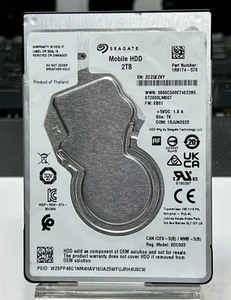 SEAGATE MOBILE HDD 2TB 5400 RPM SATA III 2.5" 7MM LAPTOP HARD DRIVE ST2000LM007 - Afbeelding 1 van 3