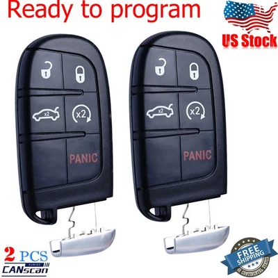 2x para Chrysler 200 2015 2016 2017 llave inteligente mando a distancia 5 botones 68155687 AB Foto 1 de 4