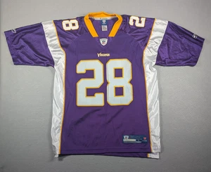 Minnesota Vikings Jersey Mens Large Purple White NFL Football Peterson 28 Reebok - Picture 1 of 12
