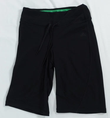Pantalones Cortos Adidas Para Hombre Pequeños Negro Verde Cordón Atlético Forrado Rendimiento Natación Foto 1 de 4