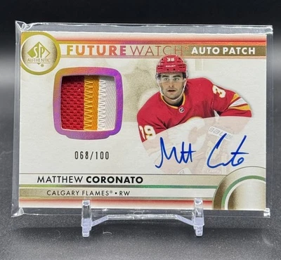 2023-2024 SP Authentic Matthew Coronato Future Watch Auto Patch /100 Rookie FWAP - Image 1 of 2