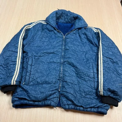 Chaqueta Mecánica Acolchada Vintage Años 60 70 Reversible Piel Sintética Forrada Garra Cremallera XL Foto 1 de 4