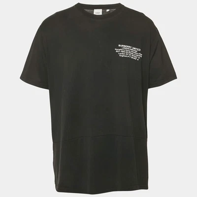 Burberry London Black Abel Coordinates Logo Printed Cotton TShirt L - Image 1 of 4