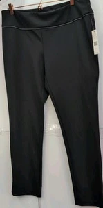 NWT SHARAGANO Women’s Spandex Polyester Pants Sz XL Side Ankle Zip - Picture 1 of 8