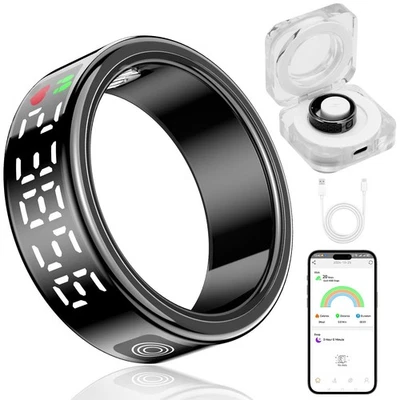 Smart Ring mit Display - Fitnesstracker, Pulsmesser, Schlaftracker,... - Bild 1 von 4