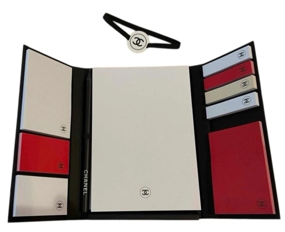 CHANEL BEAUTE Notepad / Sticky Notes w/ Pencil Stationary Office Desk GWP NWOB  - Image 1 of 4