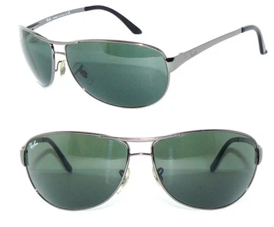 RAY BAN SONNENBRILLE GRAU GRÜN RB 3342 004 WARRIOR 3343 PILOT BRILLE 3387 FLIGHT - Bild 1 von 4