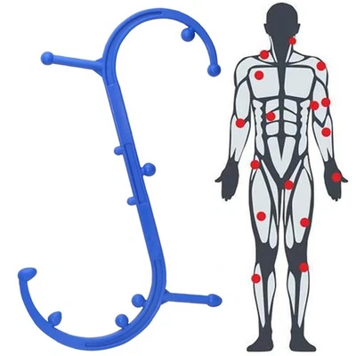 Tool Lower Back Massager Trigger Point Massager Self Massage Muscle Massage Blue - Image 1 of 4