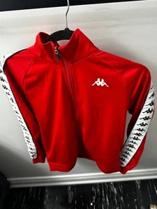 Red & White Kappa Zippered Logo Jacket ~ Meduim - Picture 1 of 5