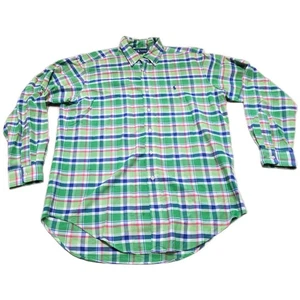 Camisa de manga larga vintage Ralph Lauren calce clásico a cuadros con botones - Imagen 1 de 5