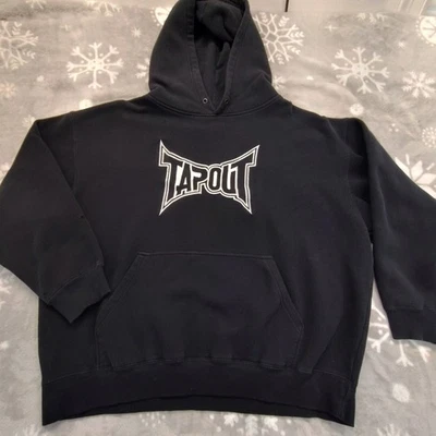 Sudadera con Capucha Y2K Tapout Logo Bordado Negra Adulto Hombre XL De Colección  Foto 1 de 4
