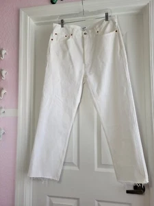 Re/done Redone White Jeans 70s Stove Pipe Size 31 High Rise Retro Work Travel - Bild 1 von 9