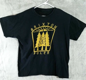 Brixton x Poler Camicia Uomo Large L Pine Trees Camp Outdoors Collab Made in USA - Foto 1 di 9
